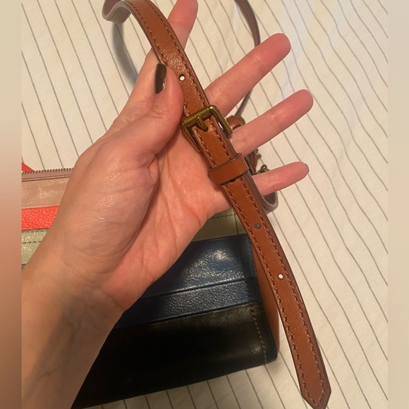 Multi-colored leather crossbody bag - Picture 6 of 12